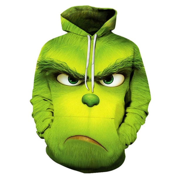 Børne The Grinch's Hættetrøjer Sweatshirt Pullover Hættetrøje Gave A 150cm