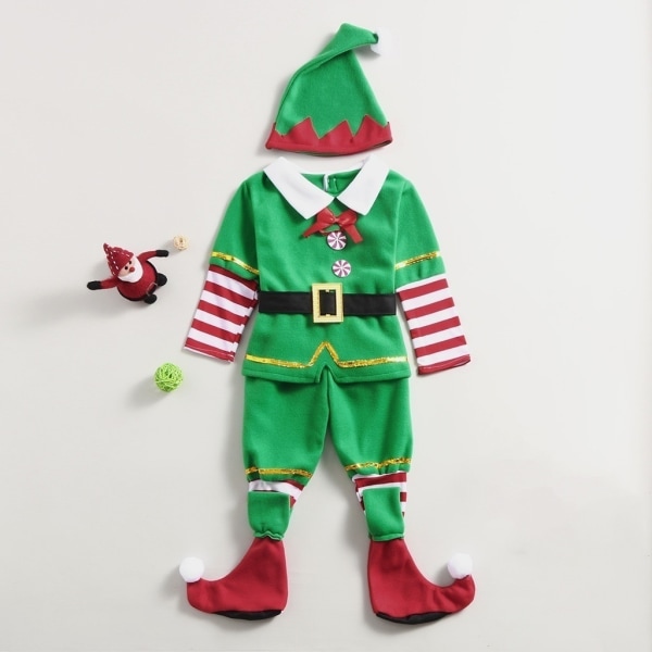 Baby drenge piger Halloween julekostume Cosplay Customes rød 130 (til højde 126-135 cm) green 150 (For height 146-155cm)