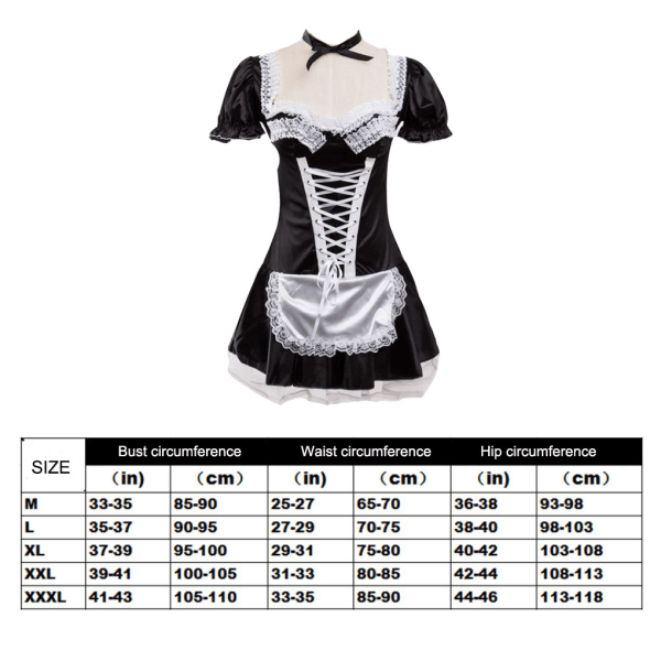 Maid Outfit Japanska Cosplay Kostymer Klänning Rollspel Kläder XL