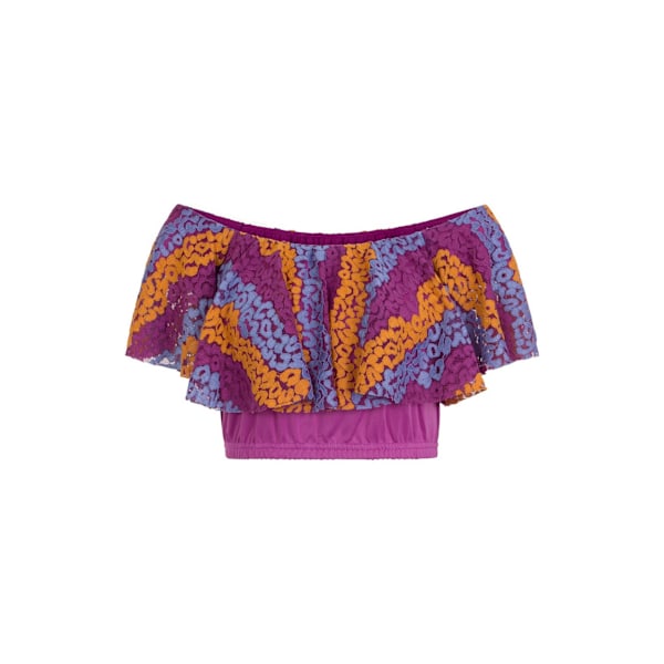 Girls On Film Dame/Dame Curtis Blondeoverlegg Bandeau Topp 14 Purple 14 UK
