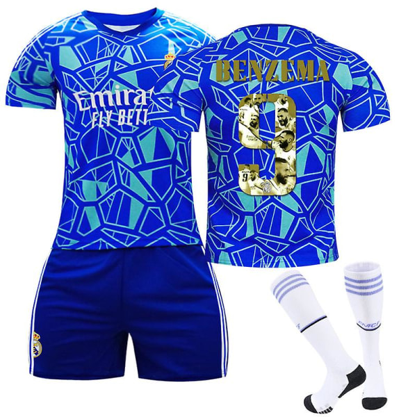 2022 Golden Globe-vinnare Golden fotbollströja set nr 9 Benzema style3 style5 16 (90-100cm)