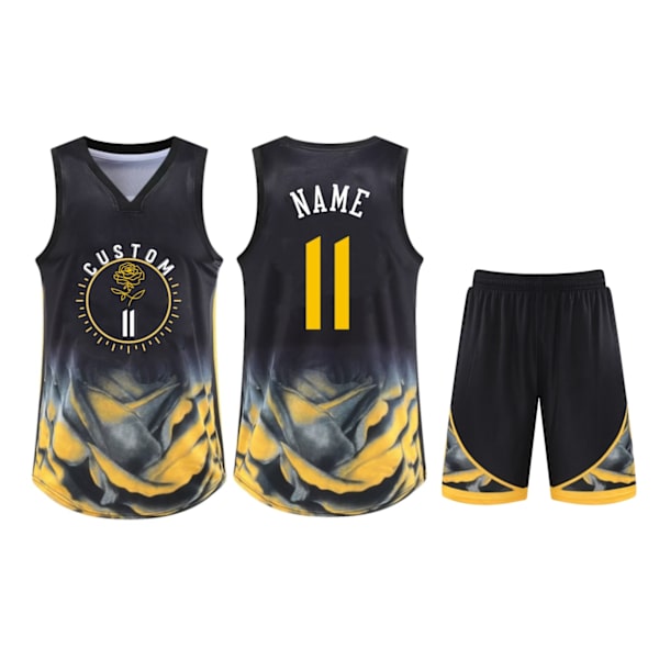 Baskettröja Club Basketlagströja T- set black suit 11 4XL Height 180-185CM