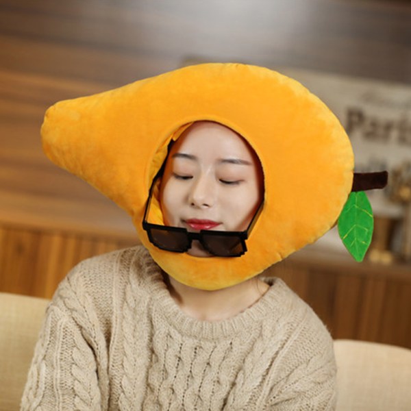 for kreativ mango form plysj lue Morsom frukt utstoppet hodeplagg Cosplay Party