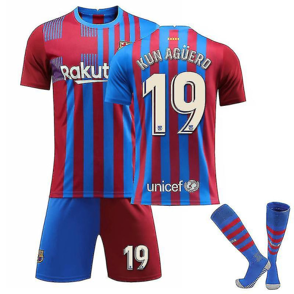 Fc Barcelona hjemmebanetrøje sæson 2021-22 KUN AGUERO For Adults XS