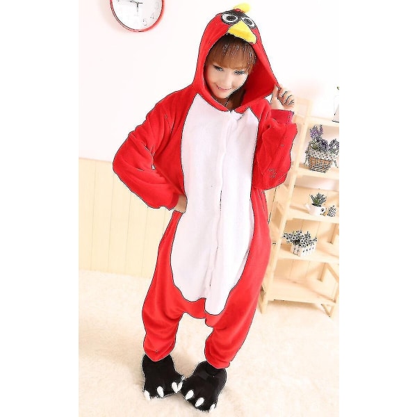 Halloween Unisex Onesie Kigurumi Fancy Dress Kostym Huvtröjor Pyjamas Sleep Wear-9-1 - Perfet Angry Bird Angry Bird L for 170-180cm