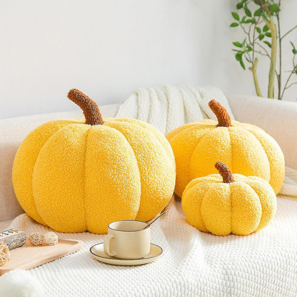 Halloween Pumpkin Pillow Decor, Pumpkin Pehmo Tyyny Fleece Täytetyt Kurpitsat Koriste Halloween Kurpitsat Throw Tyyny sohvalle, Pehmeä Halloween Pump orange 13.7*11.8in