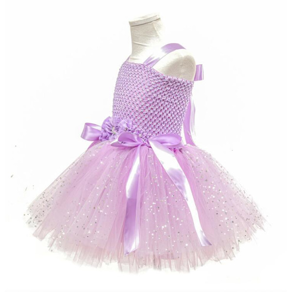 Fairy kostyme for jenter kjole sett bursdag Halloween pink just dress 140cm