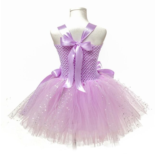 Fairy kostym för flickor klänning set födelsedag Halloween pink just dress 80cm