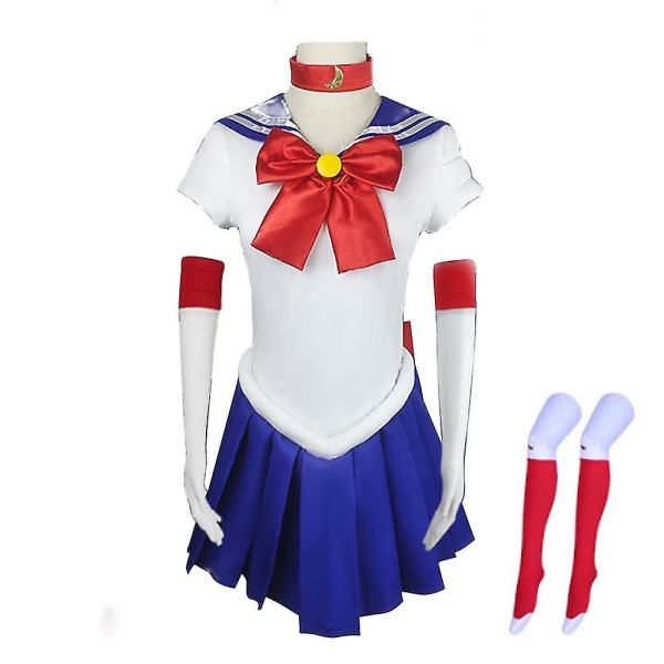 Kvinder Sailor Moon Kostume Cosplay Fest Uniform Outfit Sæt Gaver L XL