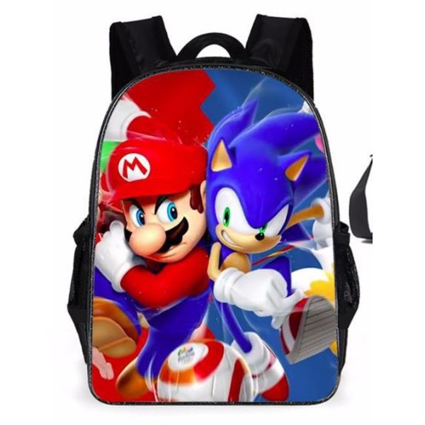 Drenge Piger Super Mario Rygsæk Skoletaske Casual Bookbag Travel R