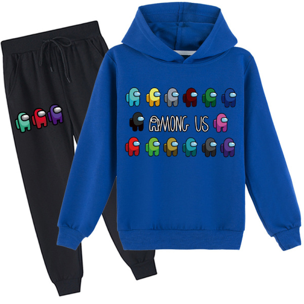 Meidän keskuudessa Crewmate ImpostorGameKidHoodieJumperTracksuit Set 6 100cm