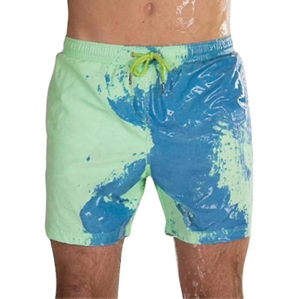 Magical Change Color Beach Shorts Herr Badbyxor Badkläder Snabbtorkat bad Green