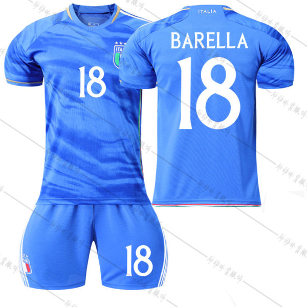 23 Europa Cup Italien Hjemme fodboldtrøje nr. 18 Barella #20