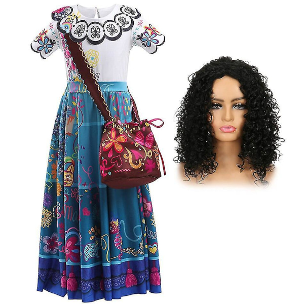 Easter Encanto Cosplay Costume Girl Dress for Carnival Princes Isabela 1 7*8T Mirabel 2 2T
