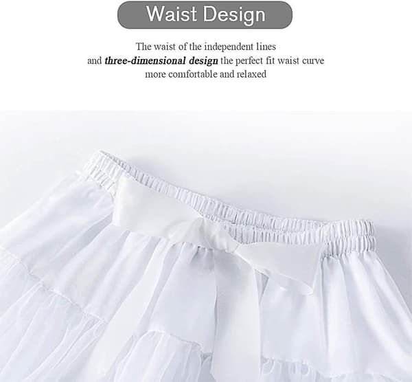 Kvinnors elastisk midja Chiffong underkjol Puffy Tutu Tulle