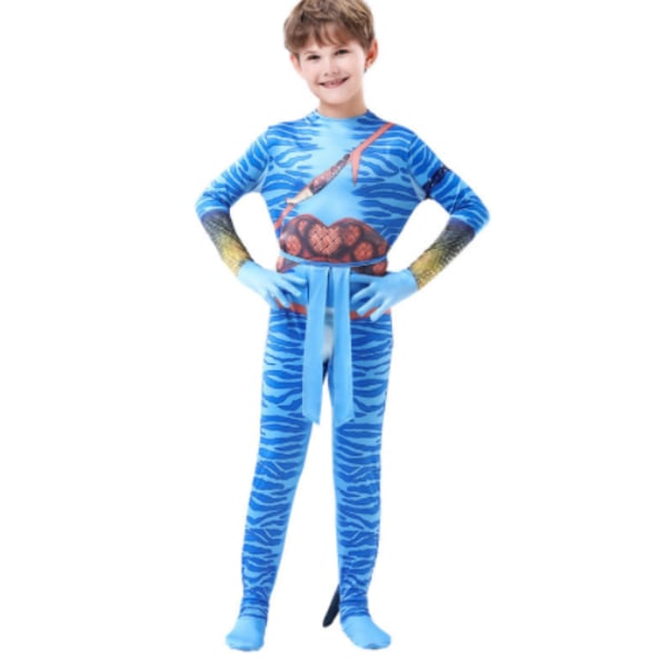Avatar 2 kostumedragt, Jumpsuit til børn med Halloween print Drenge Boys 140cm
