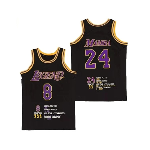 2023 ny BG basketball jersey LEGEND 24 MAMBA jersey black S