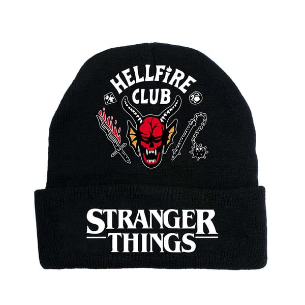 Mode Vinter Varm Ull Hat Stranger Things Beanie Hat Cosplay black