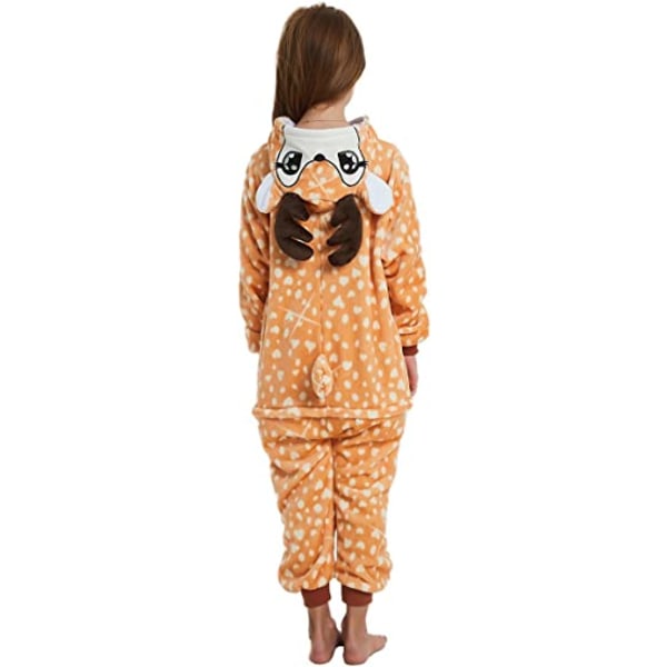 Fleece Kids Tiger Onesie Pyjamas Jul Halloween Dyre Cosplay Pyjamas Kostume Sika Deer 120 Yards