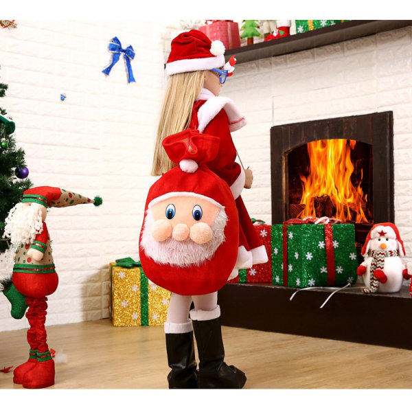 Nissekostyme Julekostymer for barn Søt ryggsekk boys suit L(130cm)