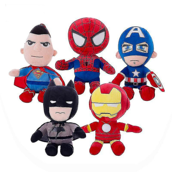 Avengers Doll Spider-man plyschleksak Captain America Superman Plyschdocka Iron Man 27cm