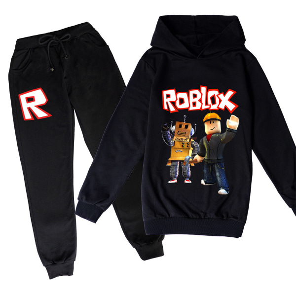 ROBLOX tecknad filmtryckt hoodieset för barntröjor 12 110cm