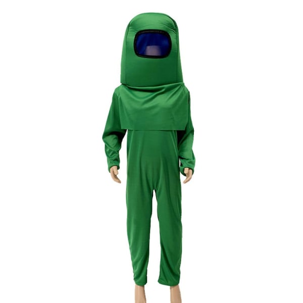 Blant oss Cosplay-kostyme Halloween Jumpsuit Barn Barn Gutt Jente Fancy Dress Up Week Lekeklær Green 8-10Years