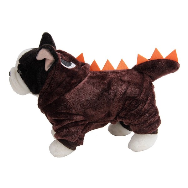Yesbay Halloween Husdjur Hund Valp Huvtröja Kläder Söt Dinosaur Fest Cosplay Kostym,Ljusgrön coffee xs