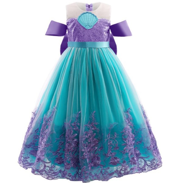Tyttöjen mekko Pitsijuhlamekot purple 3XL