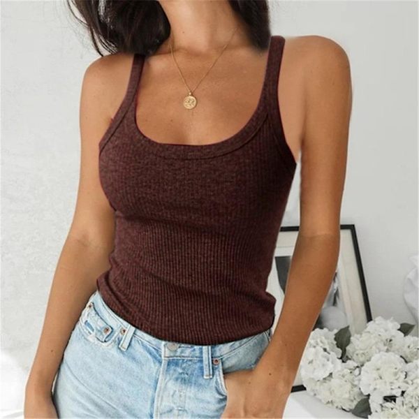 Naisten muoti hihaton liivi Slim Fit yksiväriset vapaa-ajan topit Plus koko S-2 grey XL