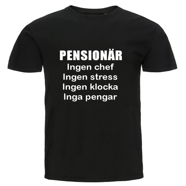 T-skjorte - Pensjonist, ingen penger M black m