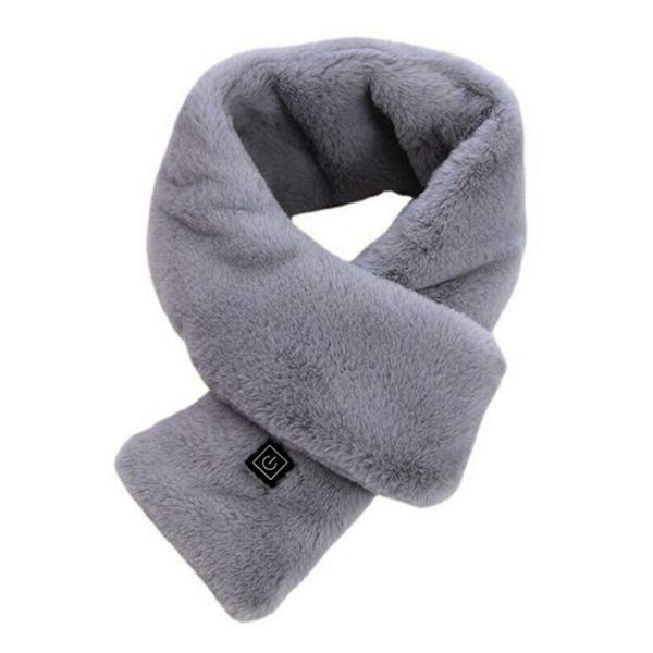 Vintervarmer Varmt skjerf Faux Rabbit Shawl Skjerf for kvinner grey