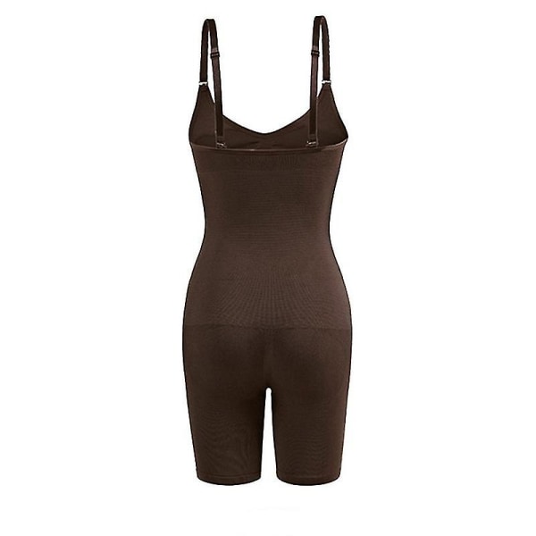 Damsömlösa Shapewear Magkontroll Body Shaper Bekväm for kvinder under klänning COFFEE L XL