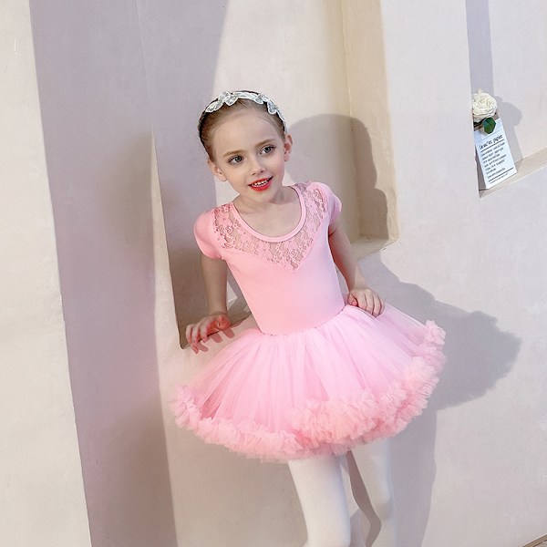 Flickor Barn Balett Klänning Princess Sparkly Balett Leotards Tutu Gi