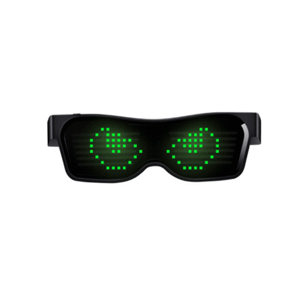 Smart Glasses LED Light Up Briller med Bluetooth green
