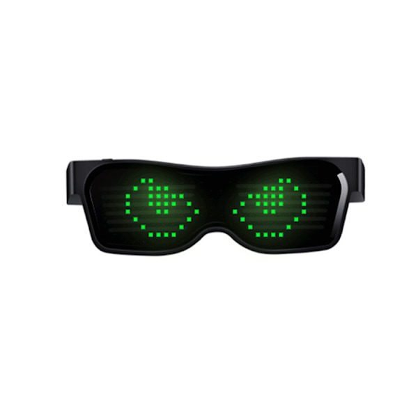 Smart Glasses LED Light Up Glasögon med Bluetooth green