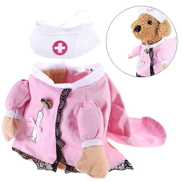 Lemmikkien vaatteet Huijaaminen Sairaanhoitaja Cosplay Asu Kissa Koira Hattu Asu Hauskat Juhlavaatteet - Koko As Shown S
