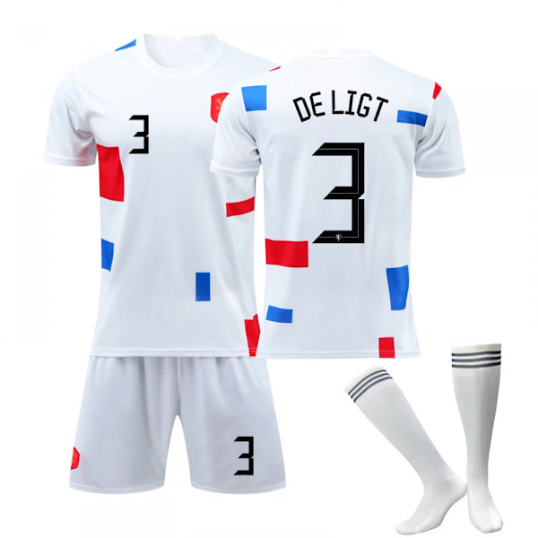 22 Nederländerna Hem-VM Vit Jersey Set Barn Vuxna，XL