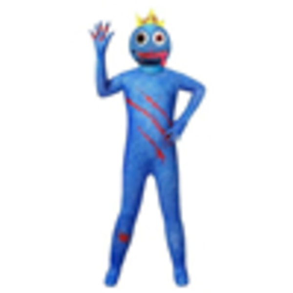 ROBLOX Rainbow Friends Jumpsuit Mask Cosplay Kostume Outfits grøn blue