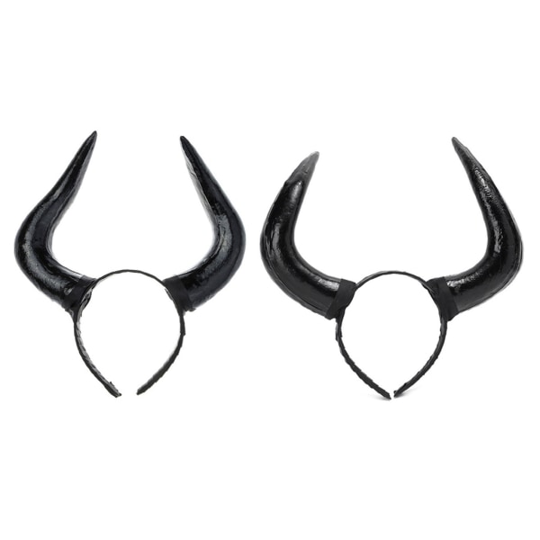 Halloween Hair Bow Ox Horn pääpanta Teemajuhlaesitys Päähineet Goottilainen sarvipääpanta Cosplay Hiustarvikkeet