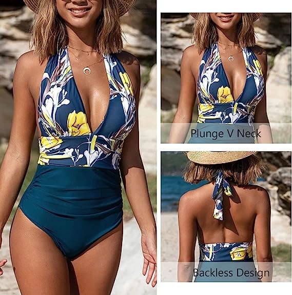 Badetøj Dame Mave Control One Piece Dame V-hals