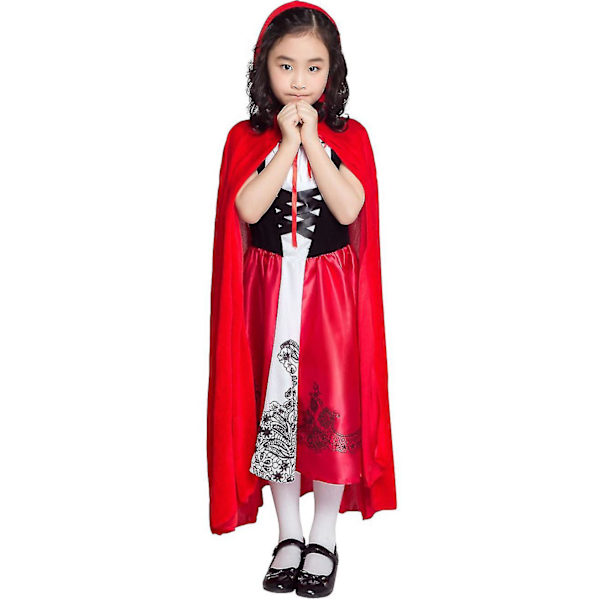 Halloween Kids Cape Rødhette Cosplay Cosplay XL-140cm-150cm