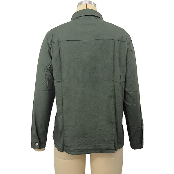 HAUFR Långärmad, causual fit kofta, jeansjacka, jeansjacka för damer Toppar Army Green Medium