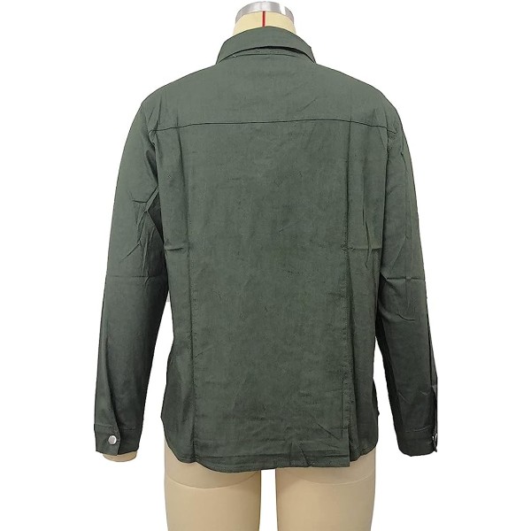 HAUFR Langærmet Casual Fit Cardigan denimjakke Dame denimjakke Toppe Army Green Medium