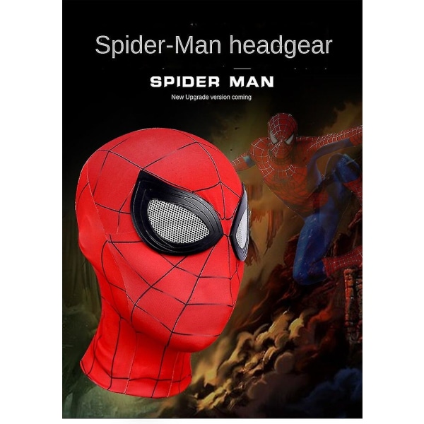 Svart Mj Spiderman Mask Huvudbonader Cosplay Scenrekvisita-vuxen Adult