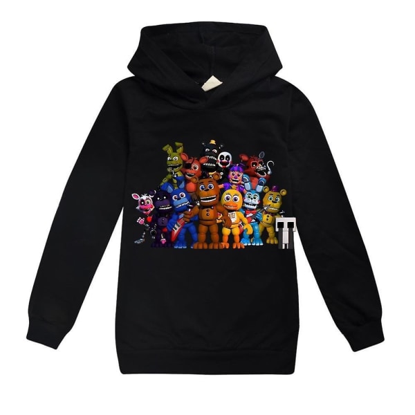 Five Nights at Freddy's Print Tröja Långärmad Casual Tröja med huva för barn Pojkar Flickor 0 130cm