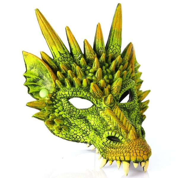 Unisex Halloween 3D Dragon Mask Carnival Cosplay Fancy Dress Black