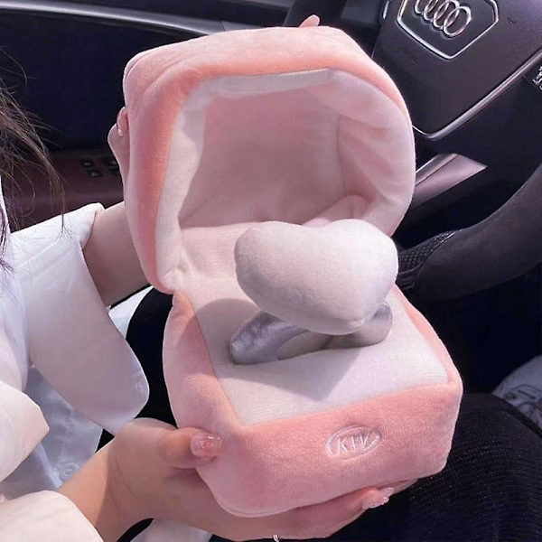 Creative Ring Box Pehmolelu Love Diamond Ring Case