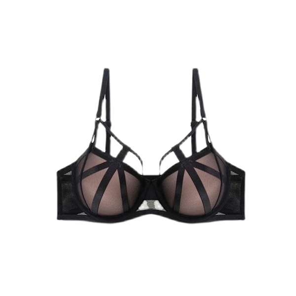Dam BH Mesh Underkläder Deep-V Push Up Bysthållare 36/80AB
