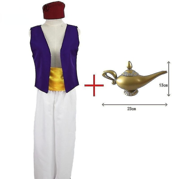 overfladisk Prince Aladdin kostume V - M